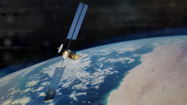 Artist-view-OneSat-satellite-deployed-in-space-Copyright Airbus2019