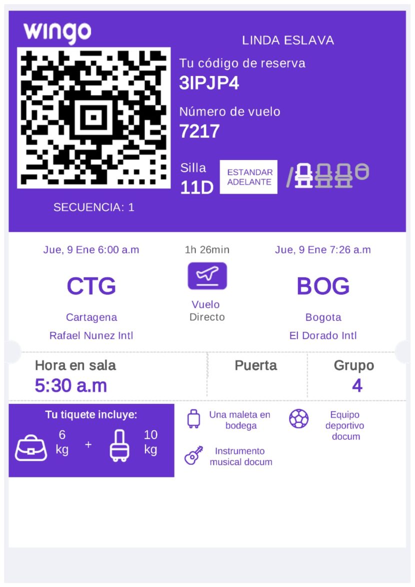 Wingo reemplaza pasabordos impresos por la posibilidad de llevarlos en
