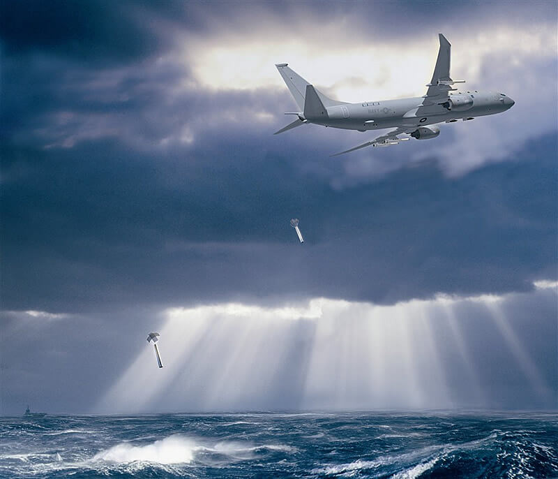 Elbit P-8A aircraft Dropping Sonobuoy