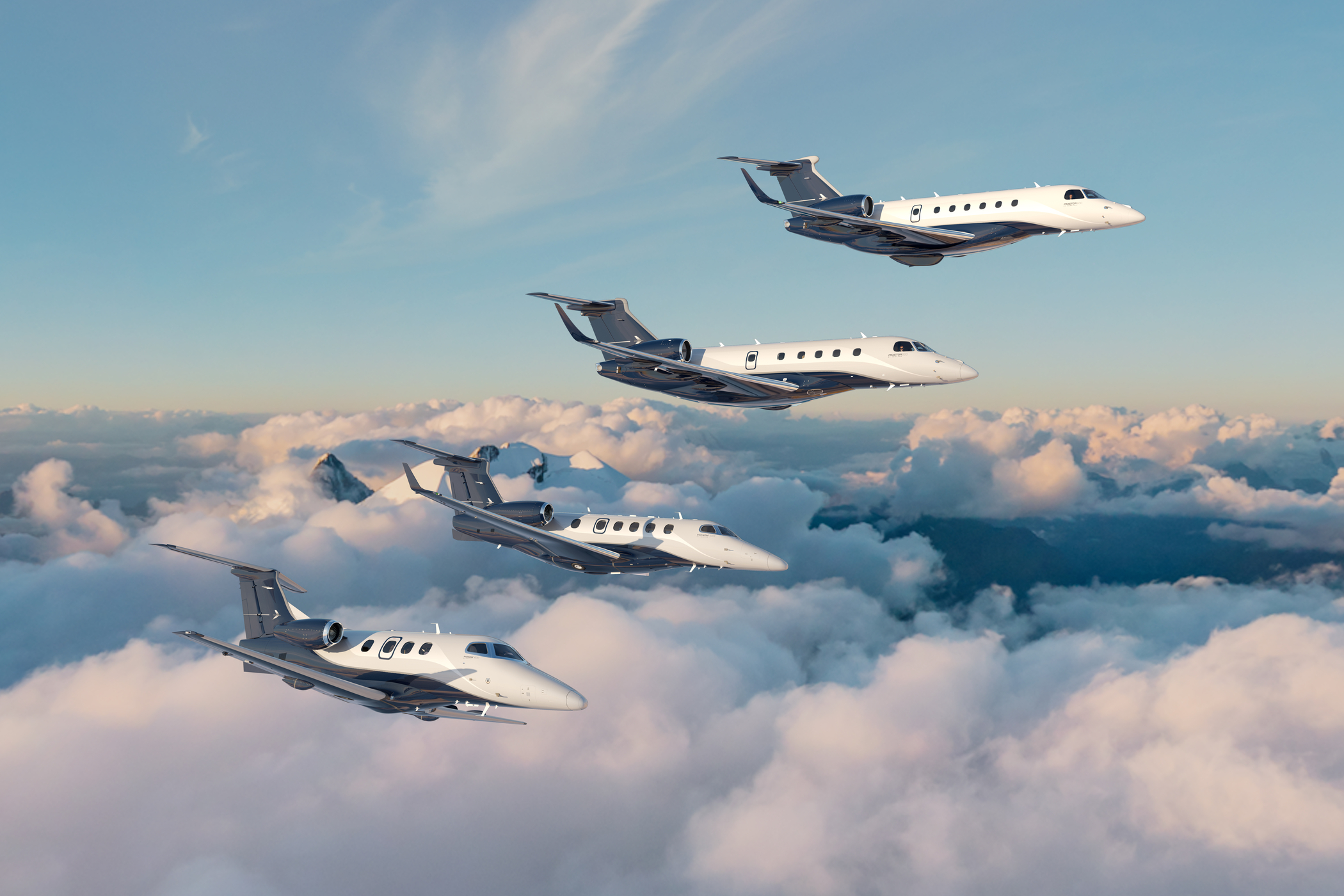 Embraer executive Jets family flying _high res