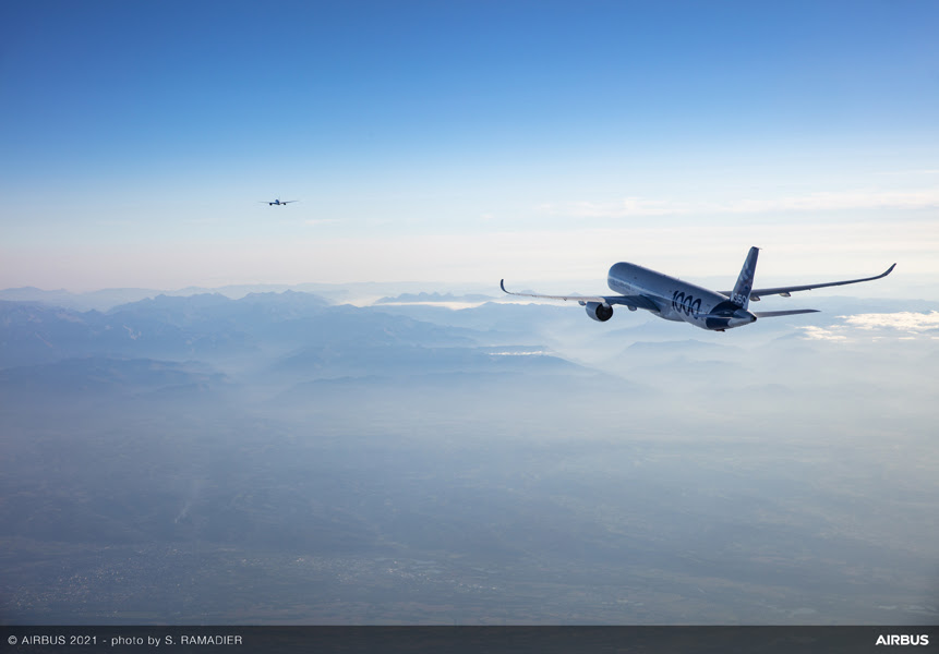 Airbus vuelos en grupo CO2