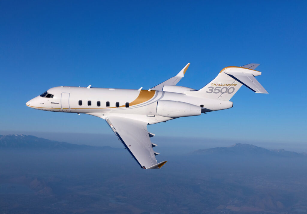 Bombardier anuncia un pedido en firme del primer avión comercial Challenger 3500 con base en