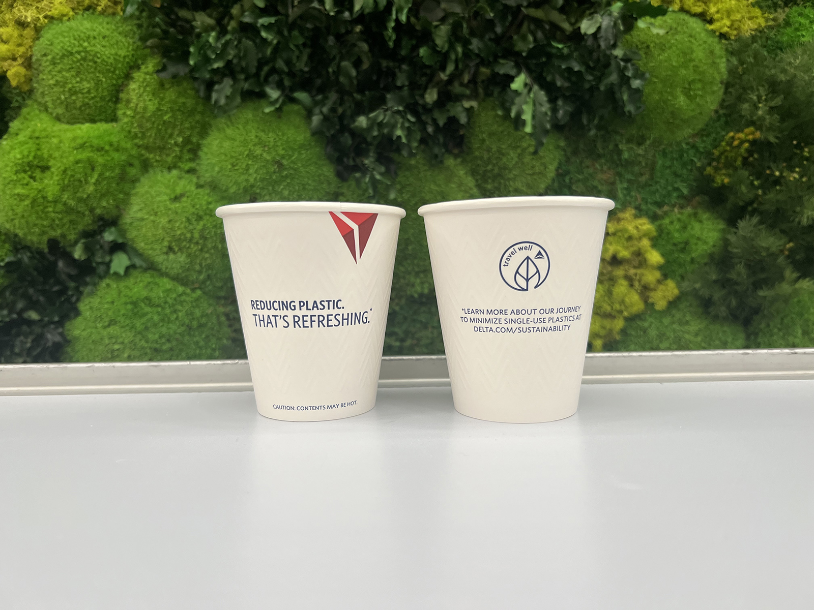 Delta Air Lines vasos de papel