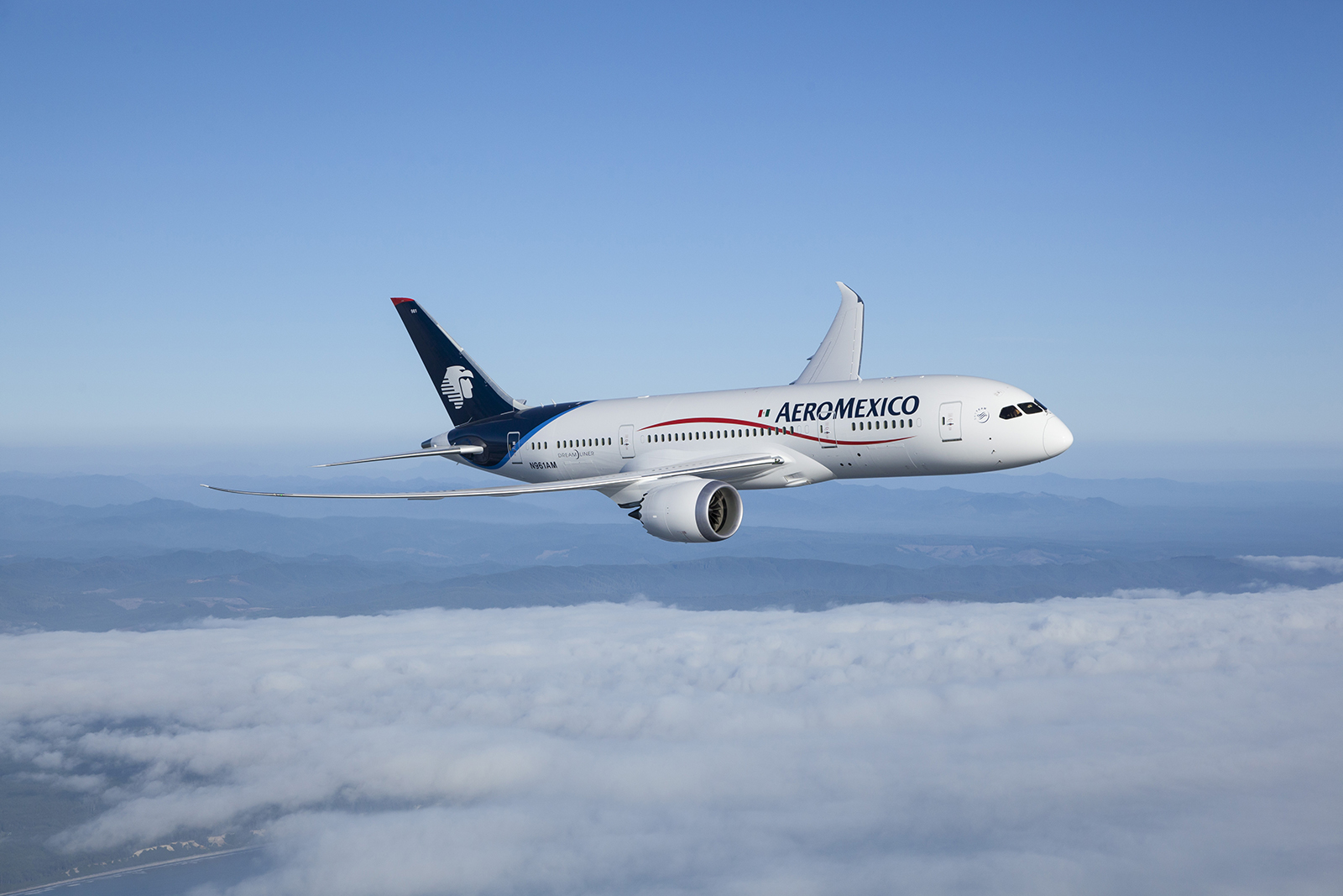 Aeromexico 787 LN 115 Air to Air