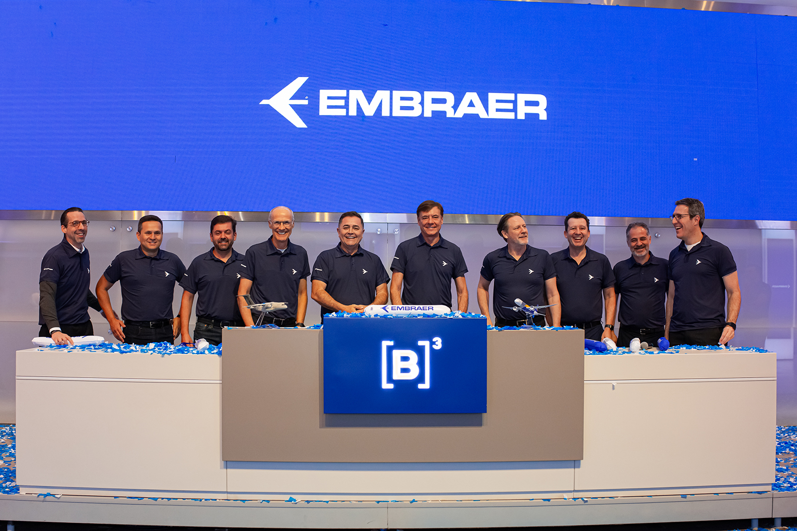 Embraer Evento B3 – 35 anos acciones Bolsa de Valores Sao Paulo