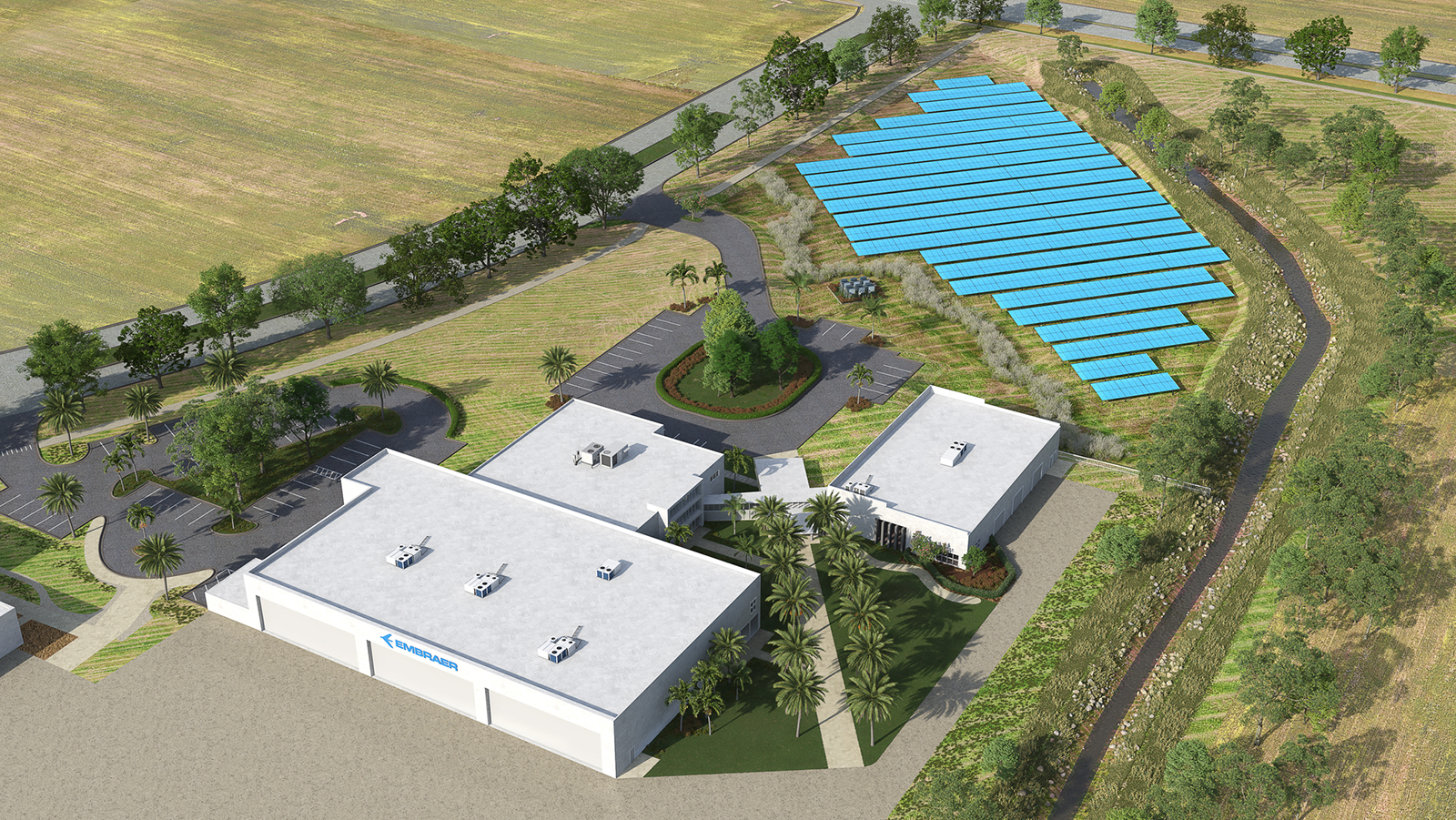 Solar Panel Energy Generation Embraer Melbourne 1