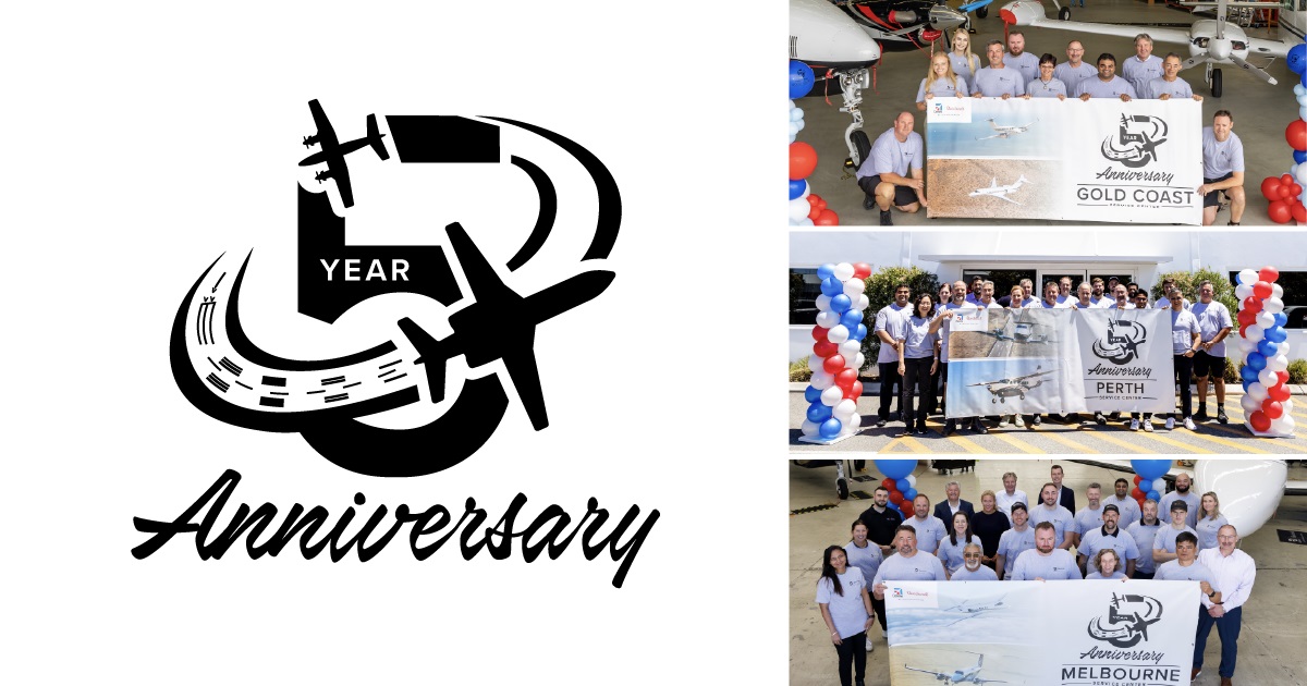 Textron Aviation aniversario centros de servicio Australia 1