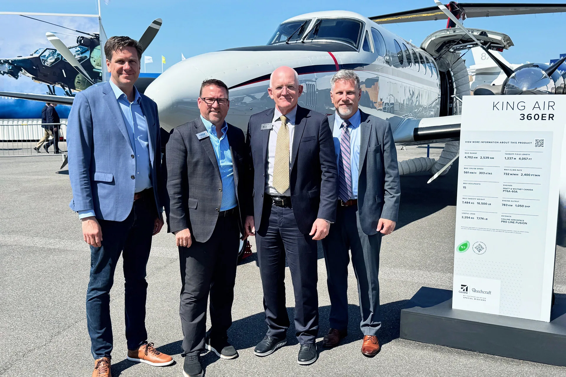 Fargo Jet Center_Textron_King_Air_360_Purchase_Paris_Air_Show-1