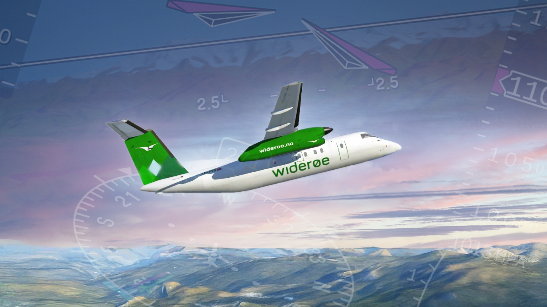 Wideroe Airlines modernizacion Dash 8 avionica Universal Avionics