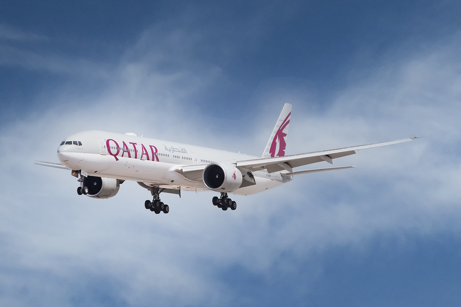 Qatar Airways Boeing 777 631814-QR Canberra Resumption